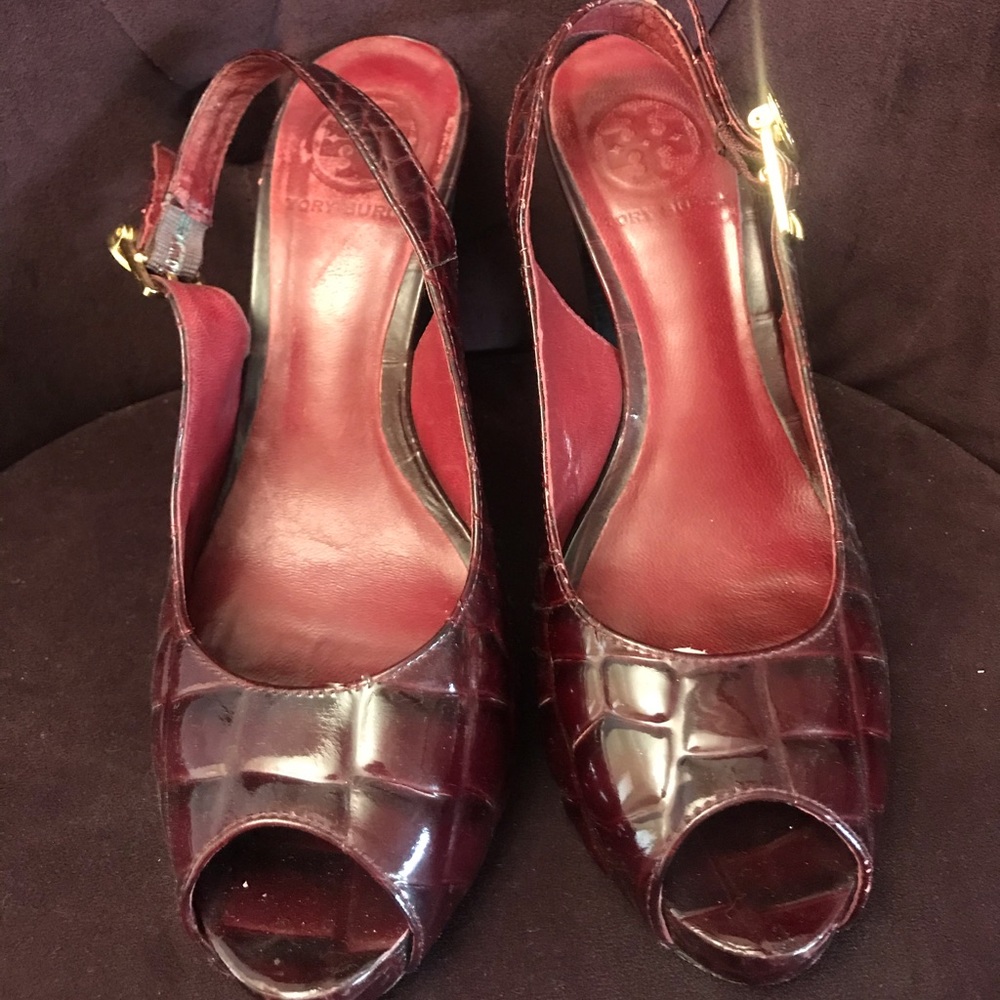 Tory Burch Burgundy Platforms